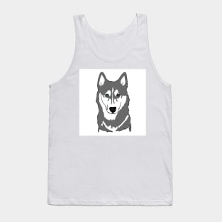 Gray and white husky with wall eyes Tank Top